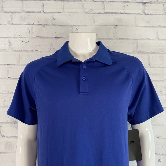 Fabletics Shirt Men's Size Large The Training Day Polo Short Sleeve‎ Logo NWT - Picture 2 of 13